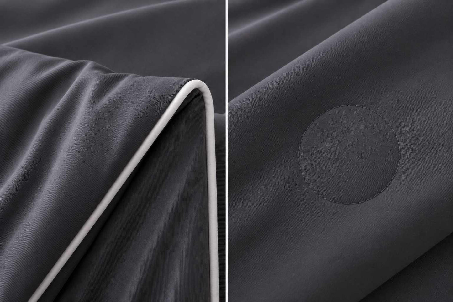 Pilotă de Vară Luxury 200x230 cm, Efect Mătase, Umplutură Siliconizată – Gri Antracit