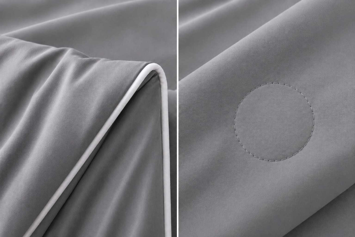 Pilotă de Vară Luxury 200x230 cm, Efect Mătase, Umplutură Siliconizată – Gri Argintiu
