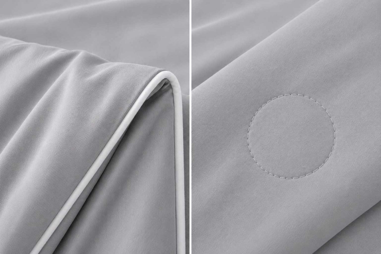 Pilotă de Vară Luxury 200x230 cm, Efect Mătase, Umplutură Siliconizată – Gri Perlat