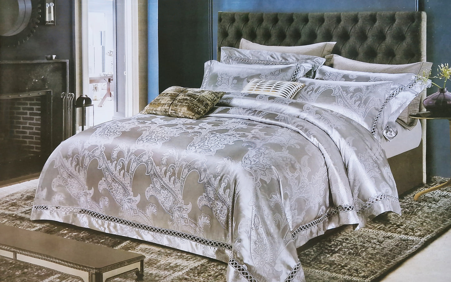 Lenjerie Jacquard 6 piese CasaNewConcept – Model T09