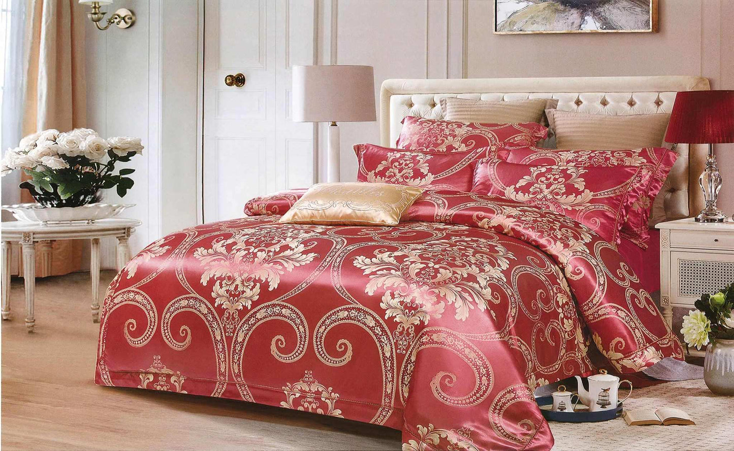 Lenjerie Jacquard 6 piese CasaNewConcept – Model T01