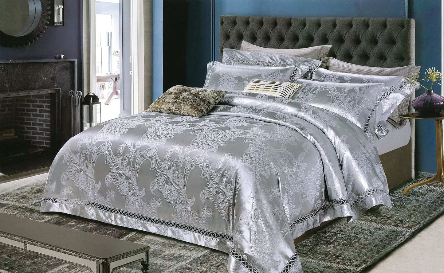 Lenjerie Jacquard 6 piese CasaNewConcept – Model T09