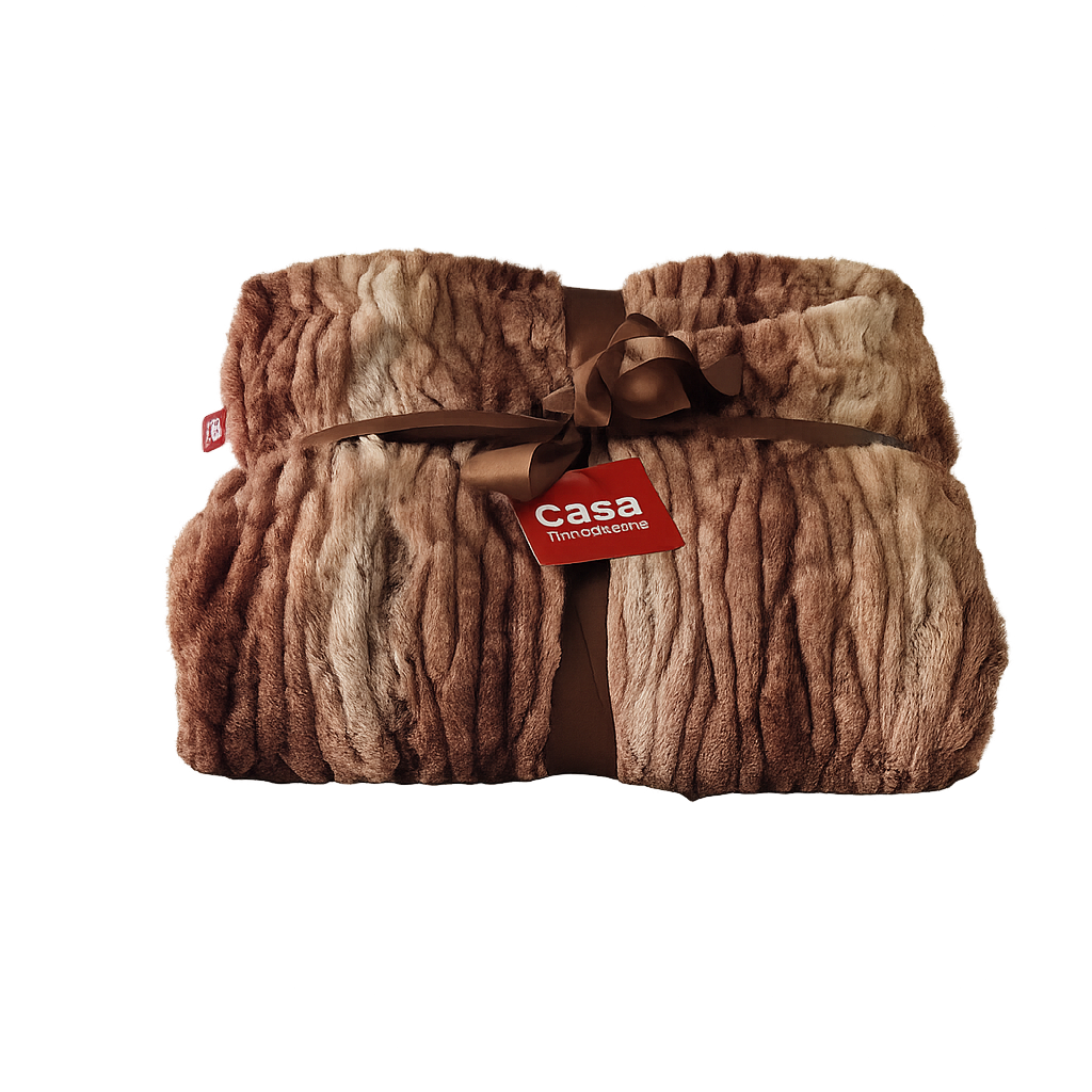 Pătură Moale 160x200cm, Imitatie Blană, Față Catifelată din Acril, Spate Poliester, Model PB1