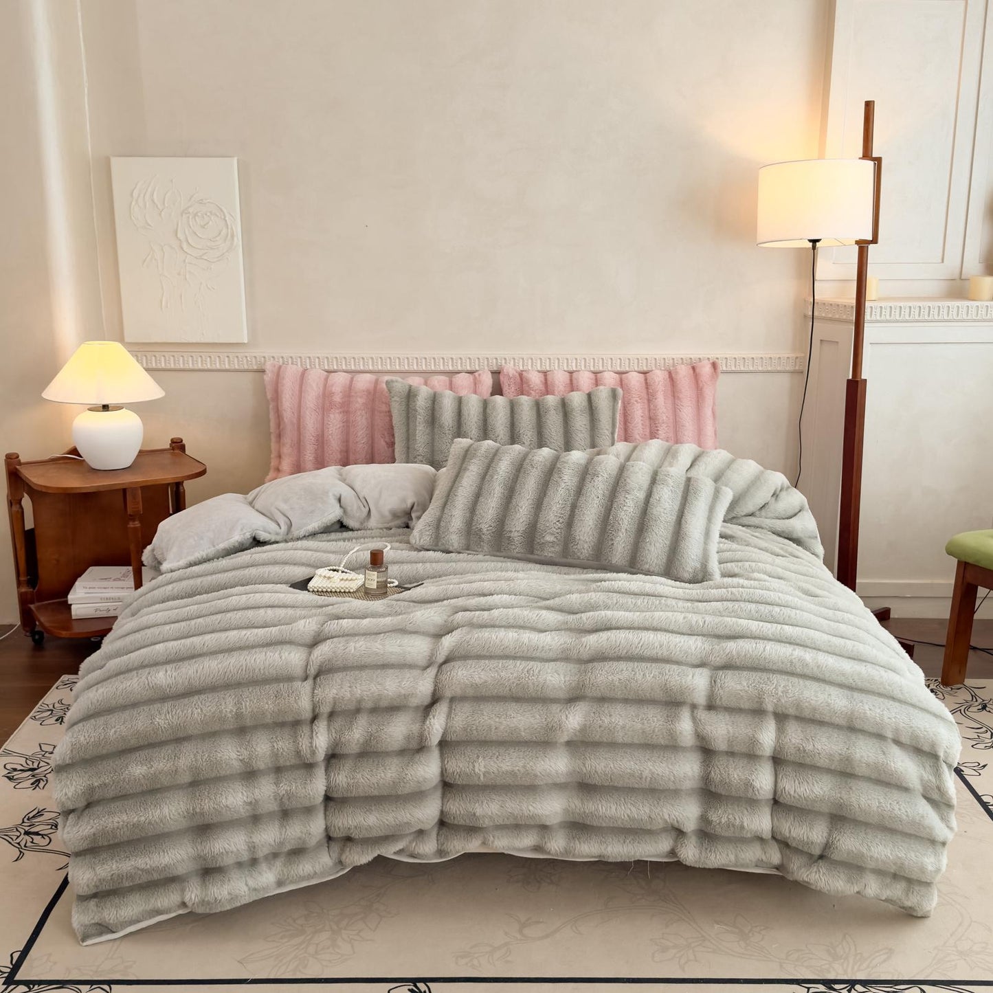 Lenjerie 4 piese Cocolino Waves gri – LCWG