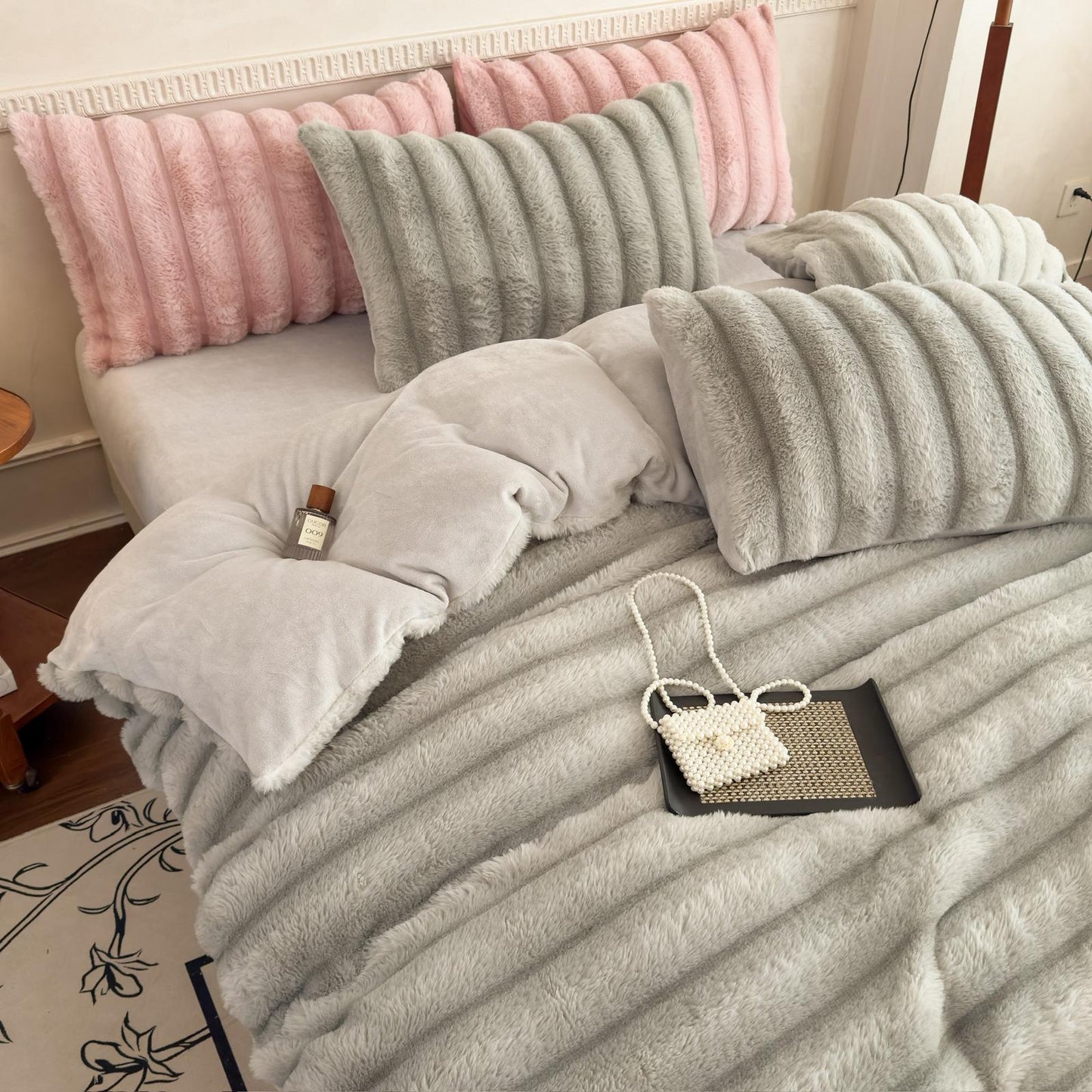 Lenjerie 4 piese Cocolino Waves gri – LCWG