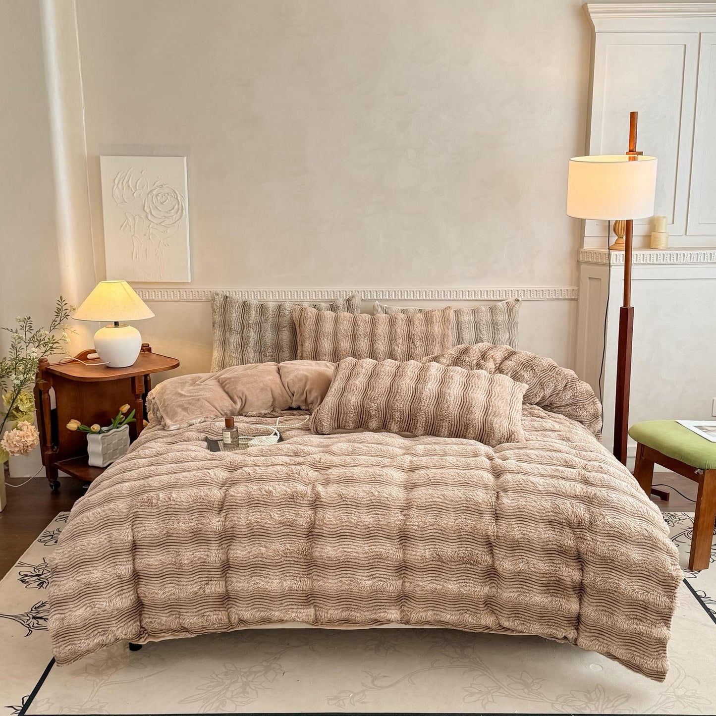 Lenjerie 4 piese Cocolino Waves maro – LCWM