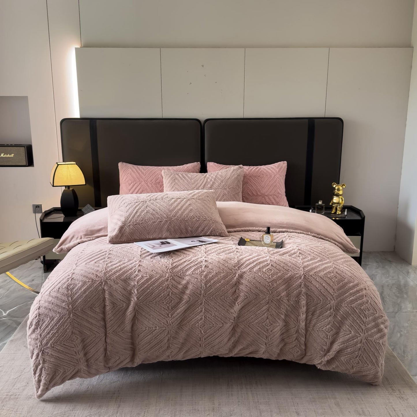 Lenjerie de pat 4 piese Cocolino Spic roz pudra– LCS04R