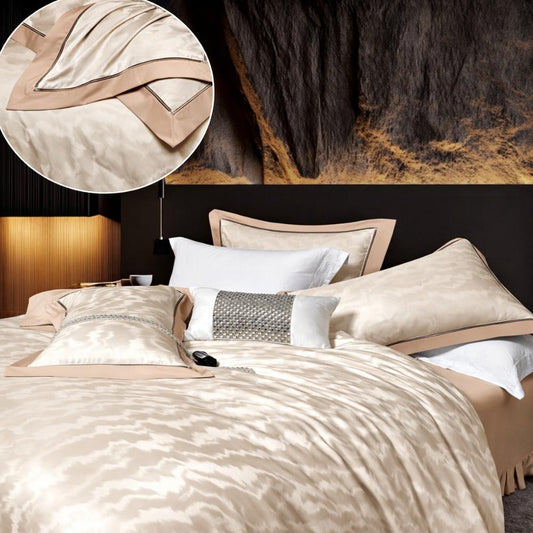 Lenjerie de Pat din Bumbac Satinat Premium, 4 Piese, BS06