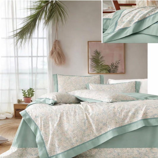 Lenjerie de Pat din Bumbac Satinat Premium, 4 Piese, BS08