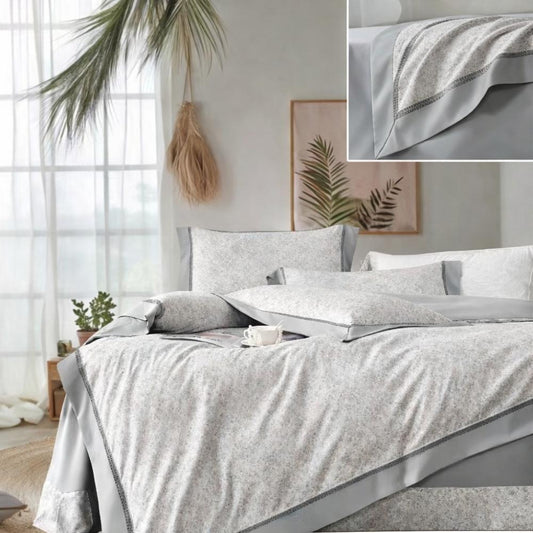 Lenjerie de Pat din Bumbac Satinat Premium, 4 Piese, BS10