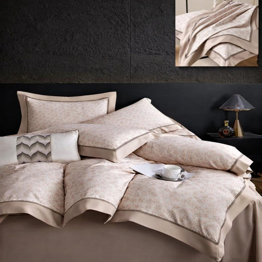 Lenjerie de Pat din Bumbac Satinat Premium, 4 Piese, BS13